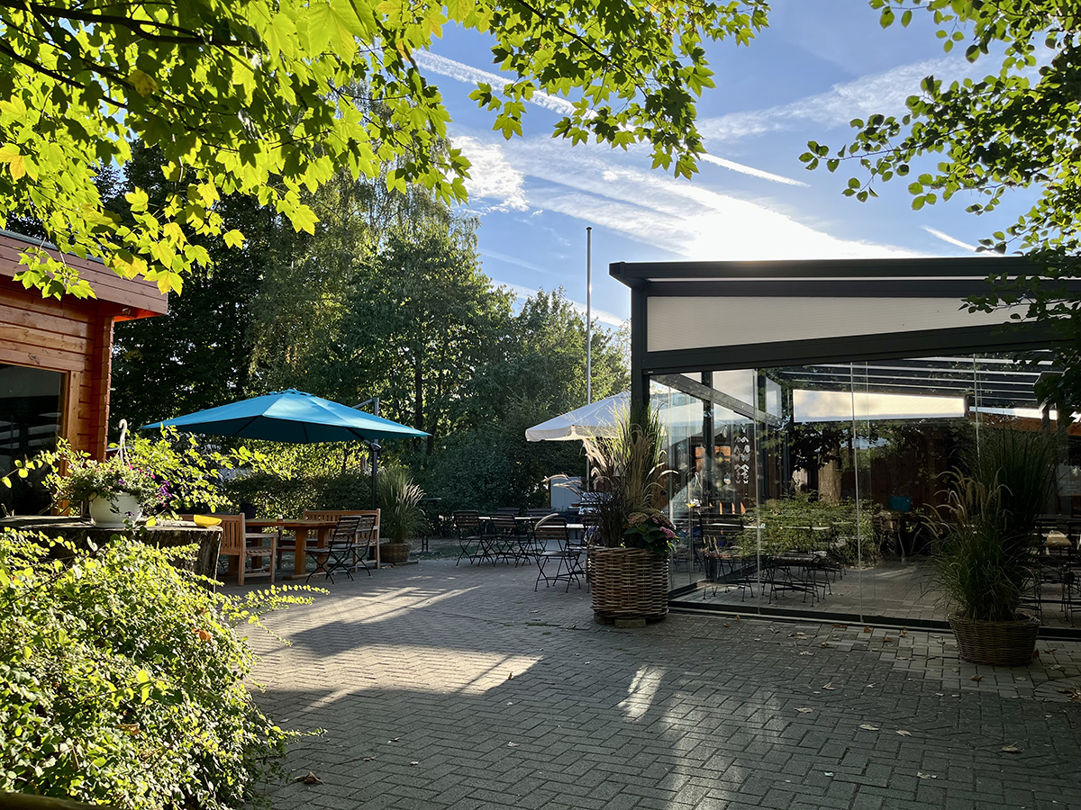 Biergarten des Gasthauses an der Lahn