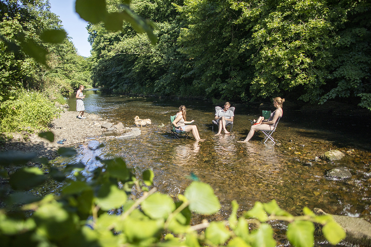 Camping in der Natur an der Lahn